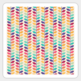 Retro Rainbow Branches Sticker